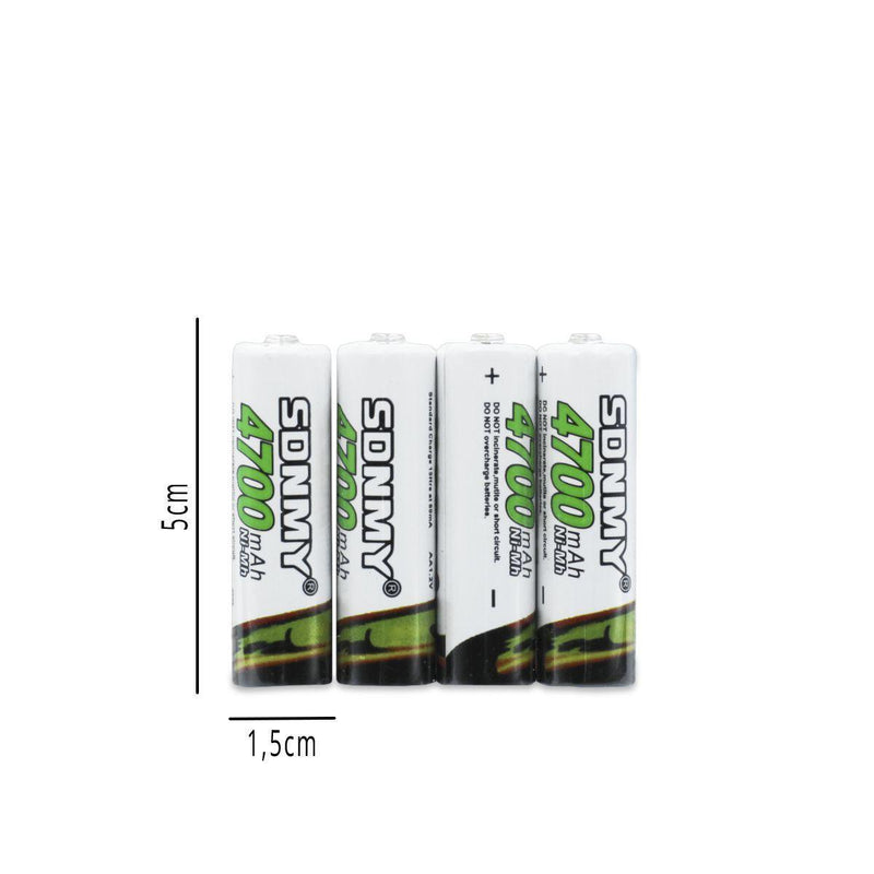 Pilhas Aaa Recarregável 2700mah Palito 1 Cart C/ 4 Unids